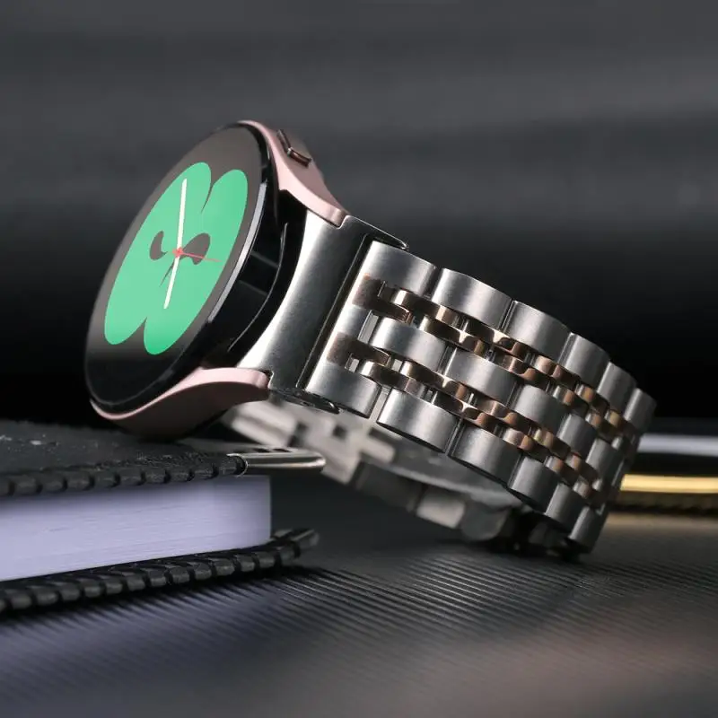 Luxury Stainless Steel Straps for Galaxy Watch 6 Classic 47mm 43mm Metal Replacement Straps for Galaxy Watch 4 5 44mm 40mm 5pro