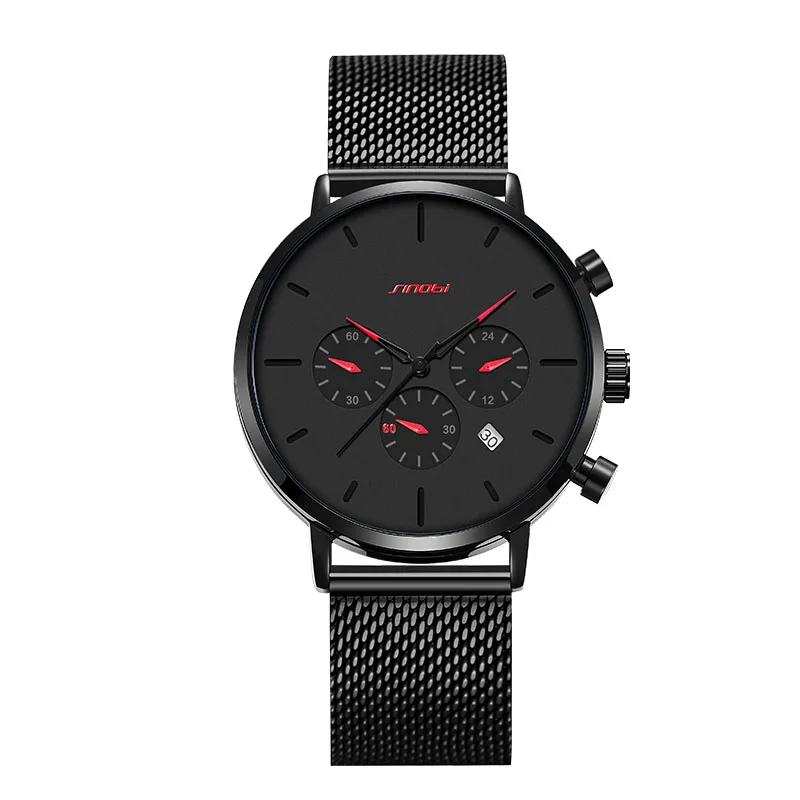 Famous Brands Luxury Wrist Watches SINOBI montre homme Chinese Wholesale 3atm Men Watches Stainless Steel Custom Quartz Watch