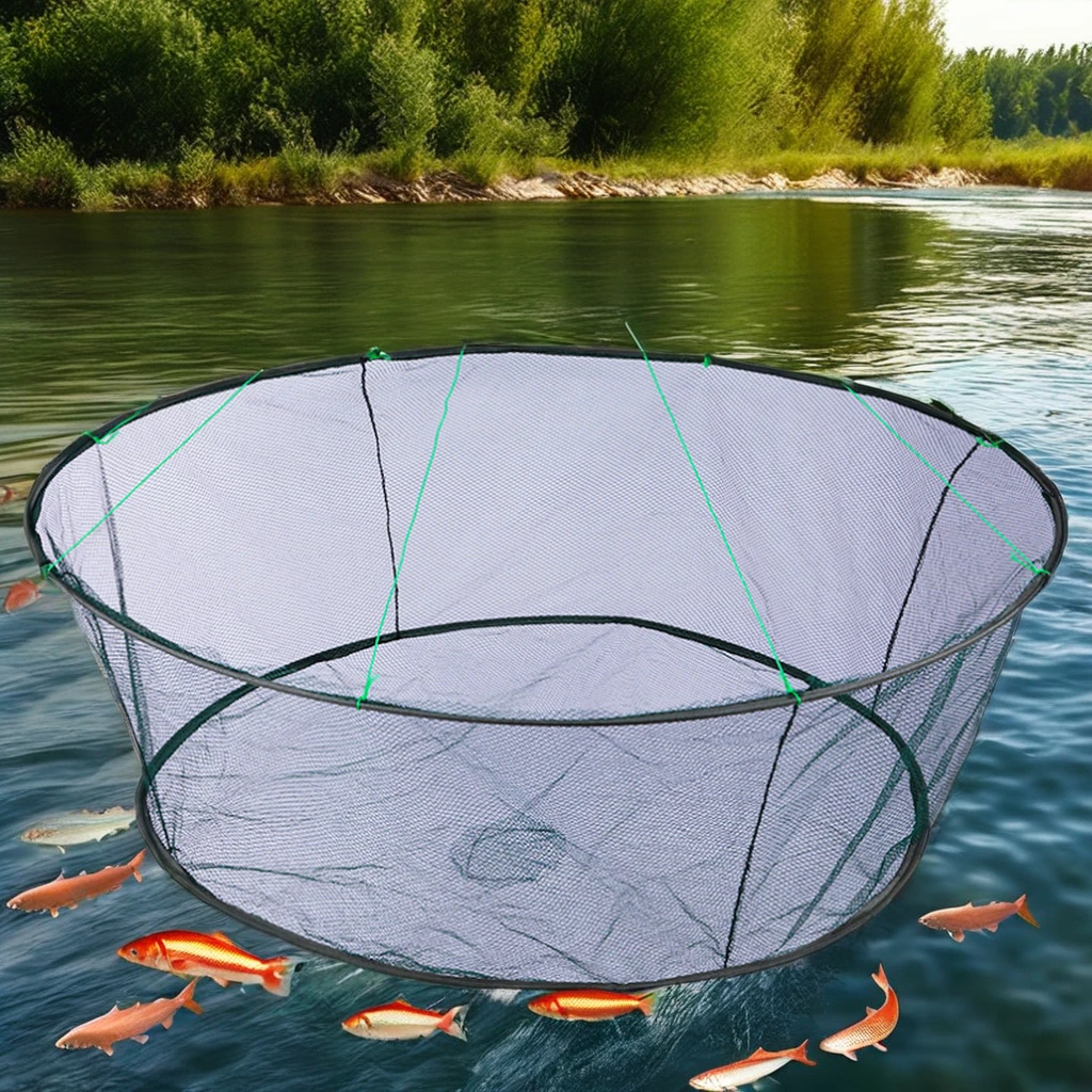 Drasry Crab Trap Bait Portable Folded Cast Net Fishing Traps Nets Lobster Crawfish Shrimp Fishing Accessories
