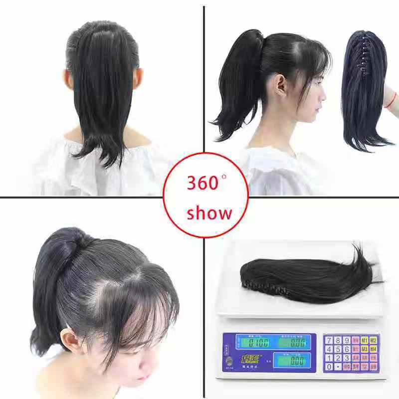 Claw Pony Tails Hair Extensions Synthetic Soft Silky Women Head short curly hair Horsetail Wig ponytail hair
