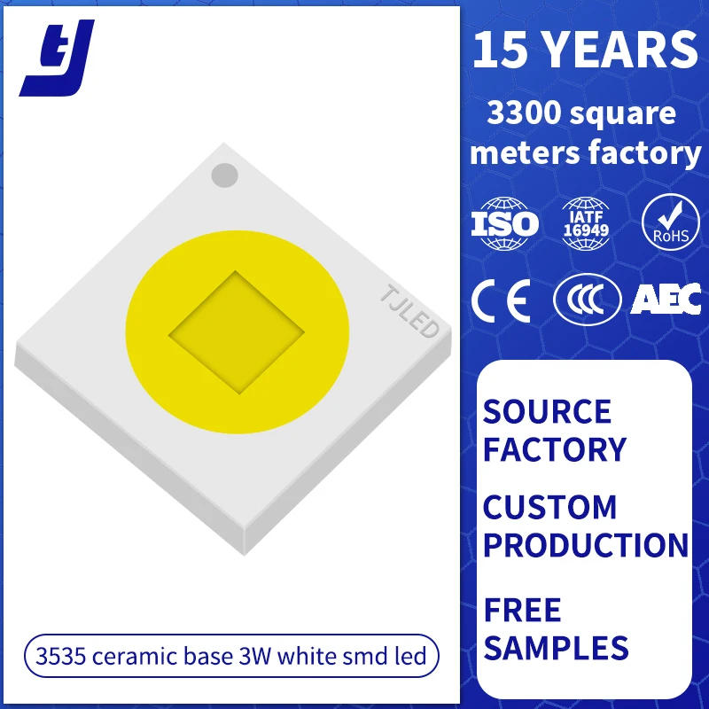 High power ceramic base stage light beads 3535 flat 3535 smd led