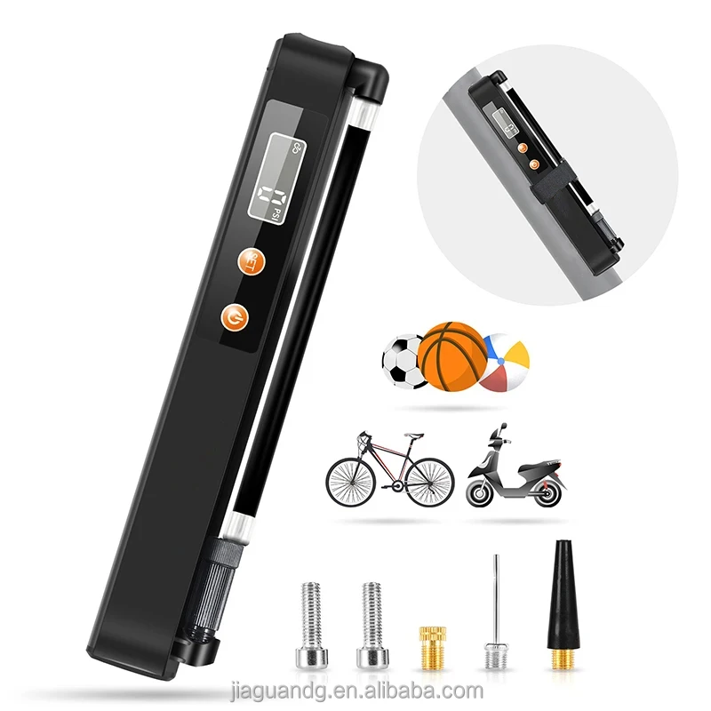 Electric Bike Tire Inflator Portable Electric Bicycle Air Pump