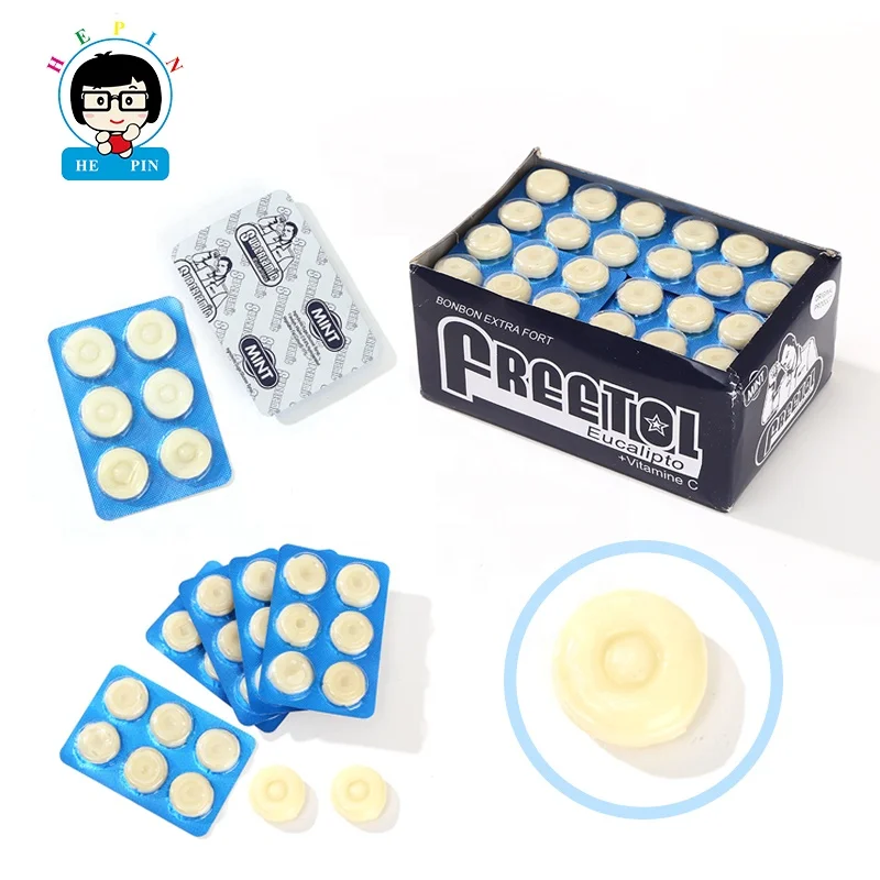 Customized Mintol Flavor Round Ball Shape White Press Hard Candy Tablet Candy For Kids