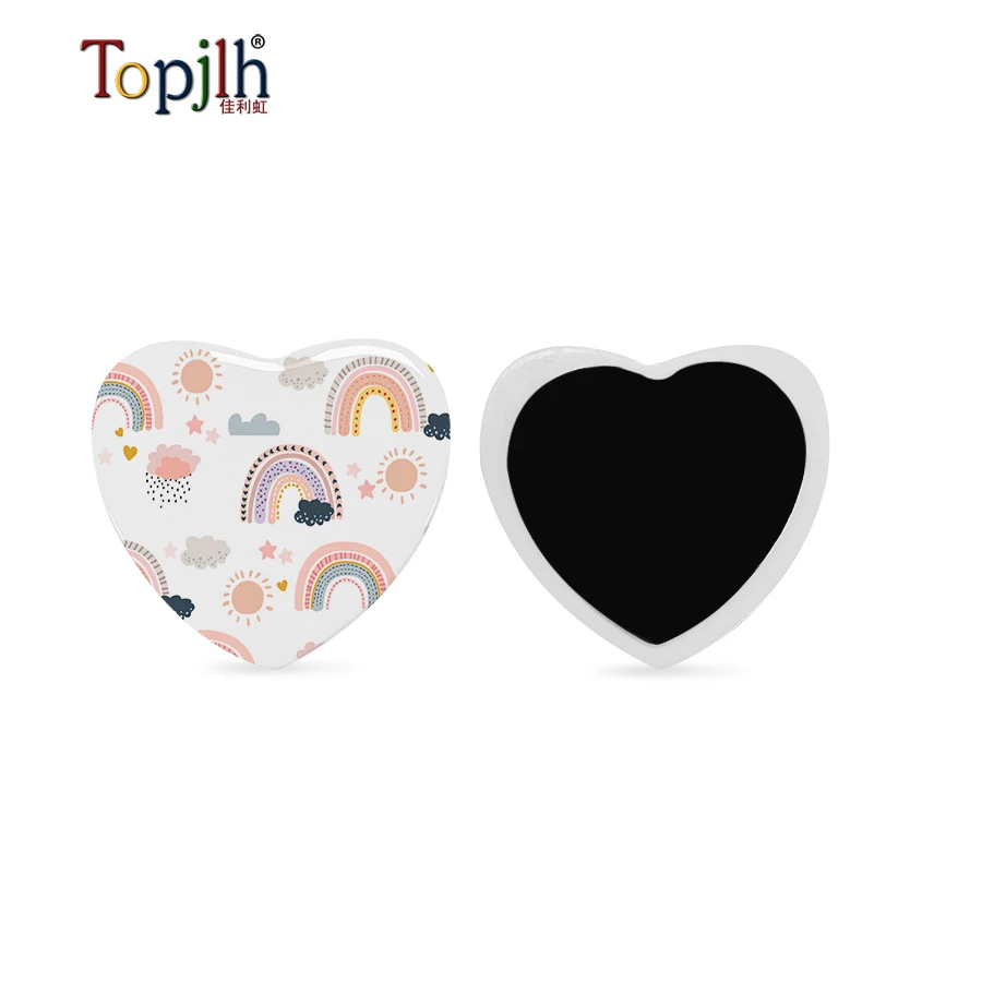Topjlh Sublimation Magnet Blanks Personalized Ceramic Fridge Magnet for Kitchen Office Decorative