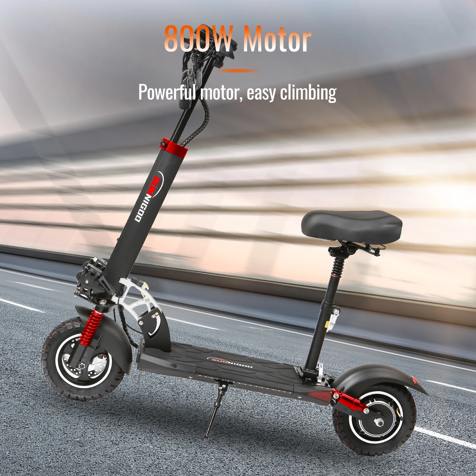 2025 Best Selling Portable  SUNNIGOO 800W Scooter 48V 15Ah Lilithum battery 50km/h High Speed Escooter for Travel Shipping Free