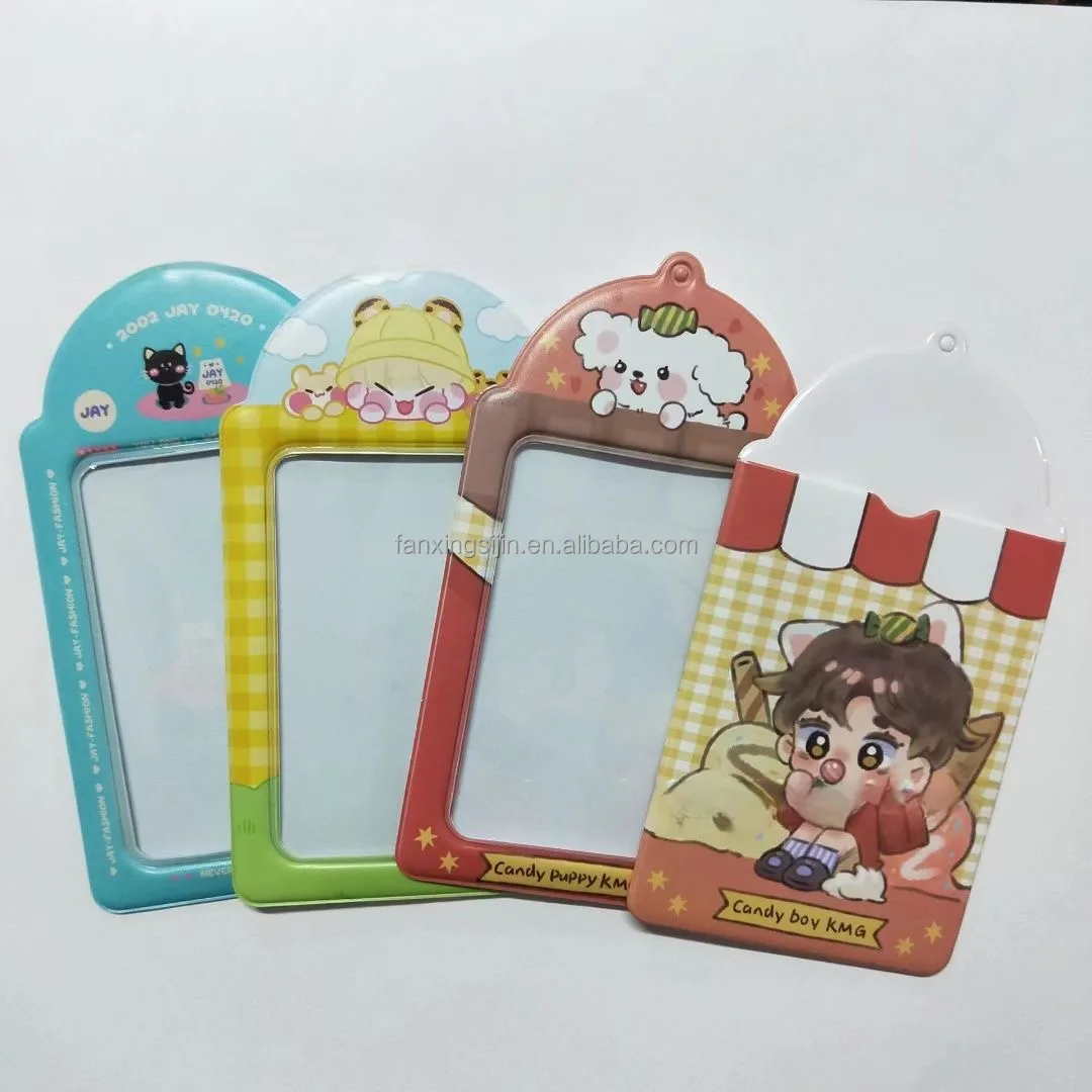 Заводской маленький держатель для фотокарт MOQ PVC Kpop Custom PhotoCard брелок
