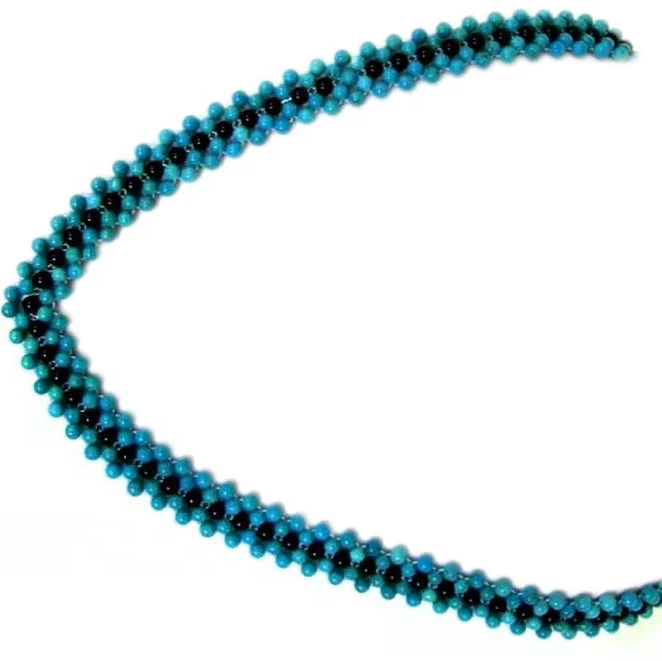 Jewelry peace sign turquoise beads necklace
