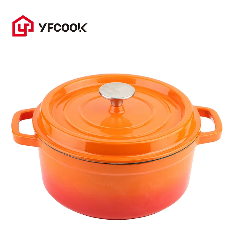 Hot Sale 10/16/20/22/24/26/28CM Sky Blue Dutch Oven Food Warmer Set Casserole Enameled Cast Iron Casserole Dish