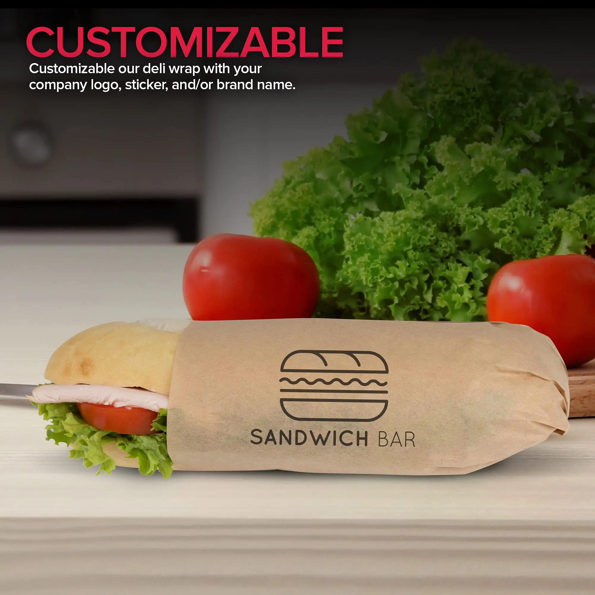 250pcs Food Grade Greaseproof Papers Oil-Proof Wrapping Wax Wrap Paper for BBQ Sandwich Hamburgers