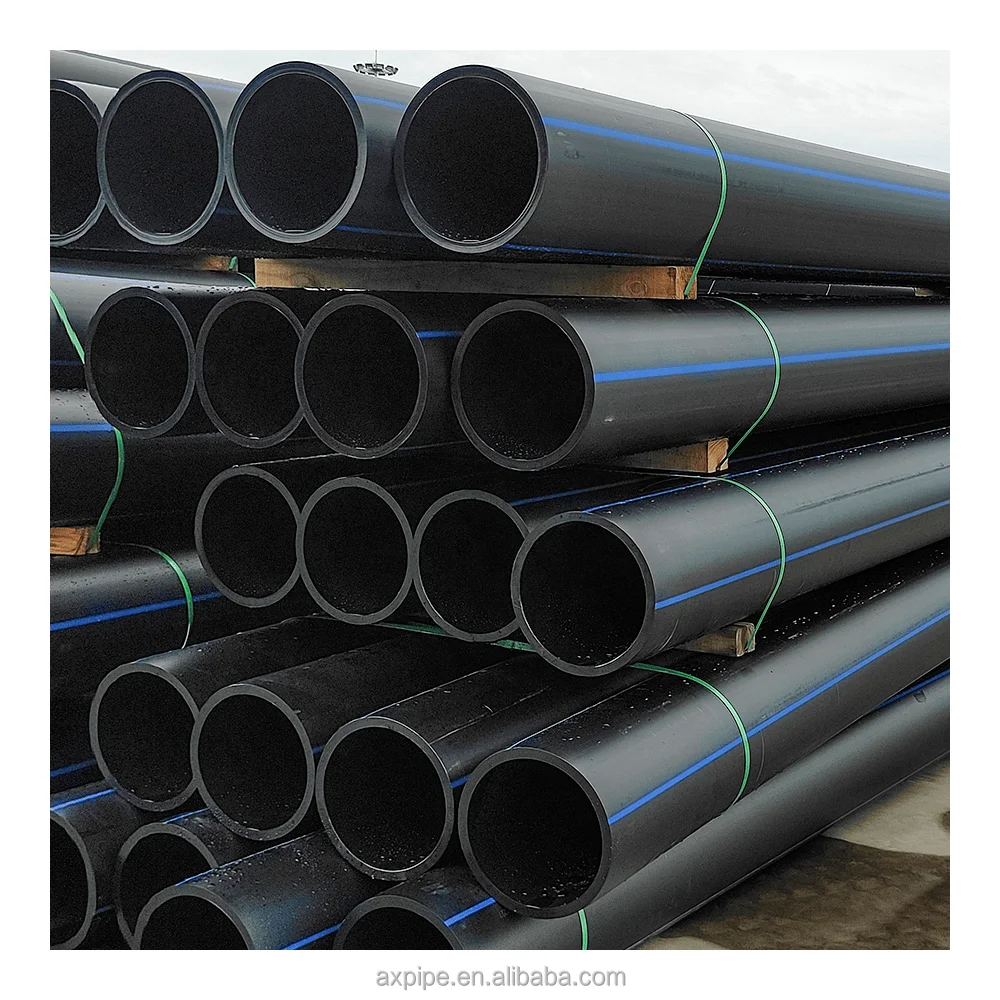 ISO4427/ IPS/DIPS HDPE Plastic Pipe PN16 PE100  OD90 OD110 OD160 Pe Pipe for Delivering Water Factory Price