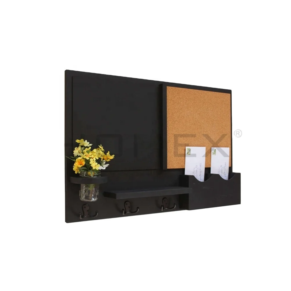 Custom Large Bamboo Key Holder Mail Organizer Cork Message Notice Board for Wall Decor,Cork Board