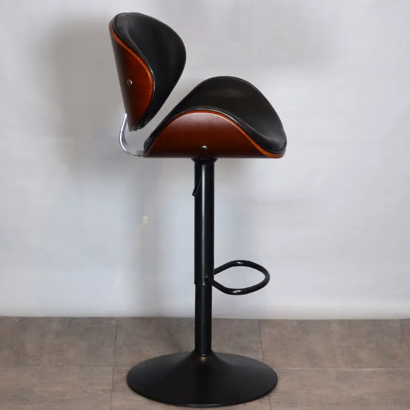 Bar Stools Luxury Furniture Adjustable Swivel Gold High Chair Modern Metal Leather Bar Stools With Back