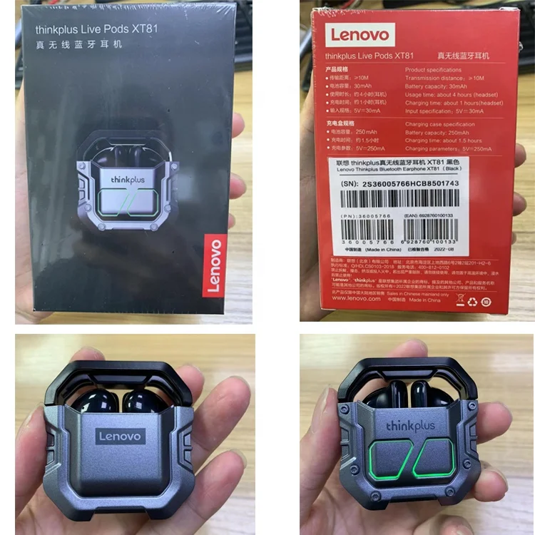 2023 new design Lenovo XT81 Gaming earbuds bt 5.3 audifonos HD calling hifi bass stereo True wireless tws earphone headphones