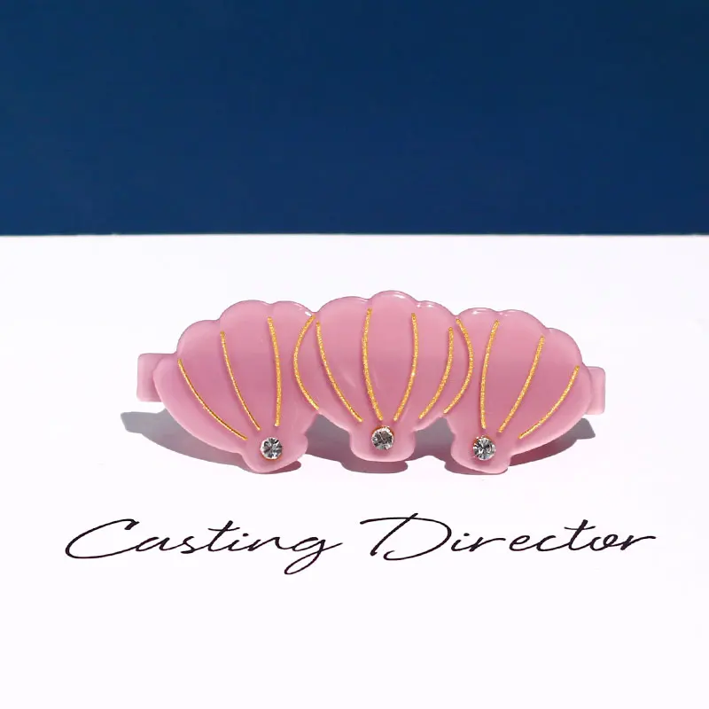 famous acetate shell hair barrette brands pink resin clips for girls hair accessories wholesale beauty designer hair clips