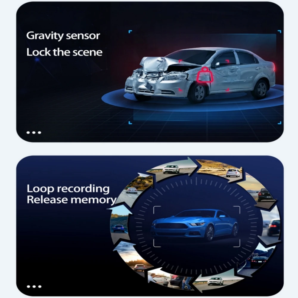 12 Inch 4K+1080P dual lens Rearview Mirror dash cam 4k With GPS WiFi navigation for car electric monitor