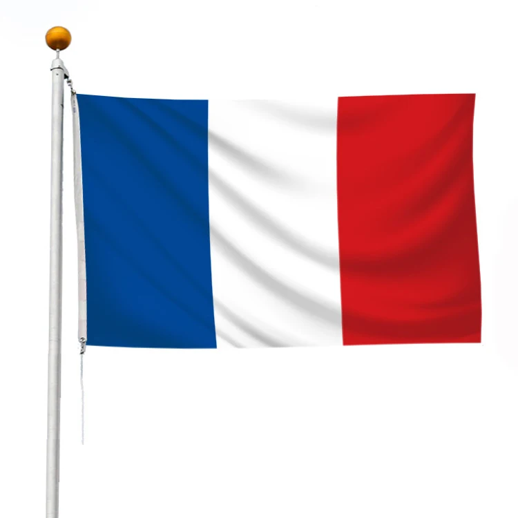 Wholesale Stock 3x5Fts Print Blue White Red Digital Printed French France National Country Flag Banner Drapeau Rouge Vert Blanc