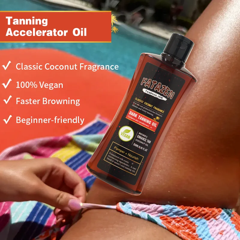 Private Label Beauty Skin Care OEM Organic summer outdoor Moisturising sunscreen tanning tanning lotion Tanning Accelerator Oil