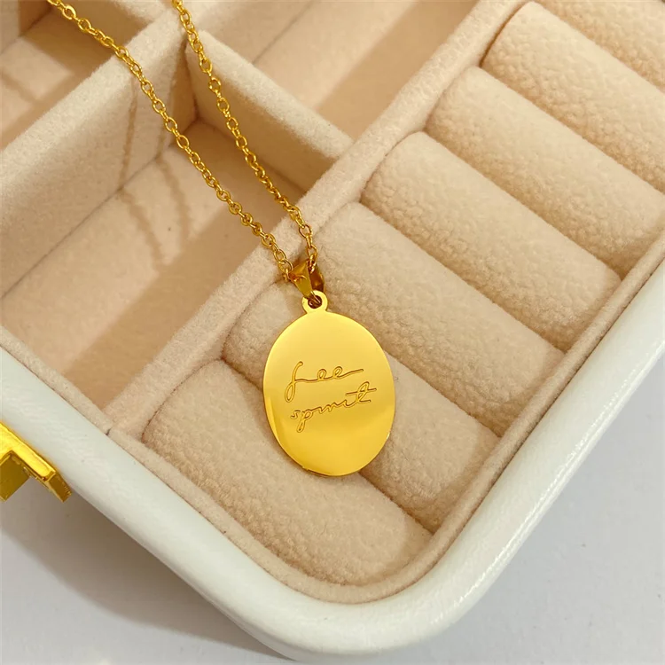 inspiration quotes Carpe diem fashion blank jewelry stainless steel women men accessories necklace round pendant