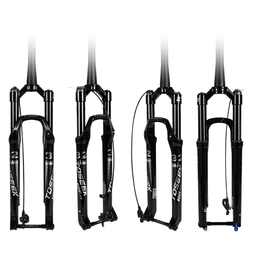 TOSEEK TFK-SA Aluminum Alloy MTB Bike Air Suspension Fork  29er Thru Axle 15*110mm Mountain Bicycle Fork