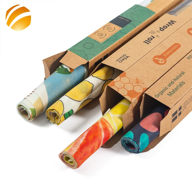 Многоразовый устойчивый органический биоразлагаемый оберточный рулон пчелиного воска для еды