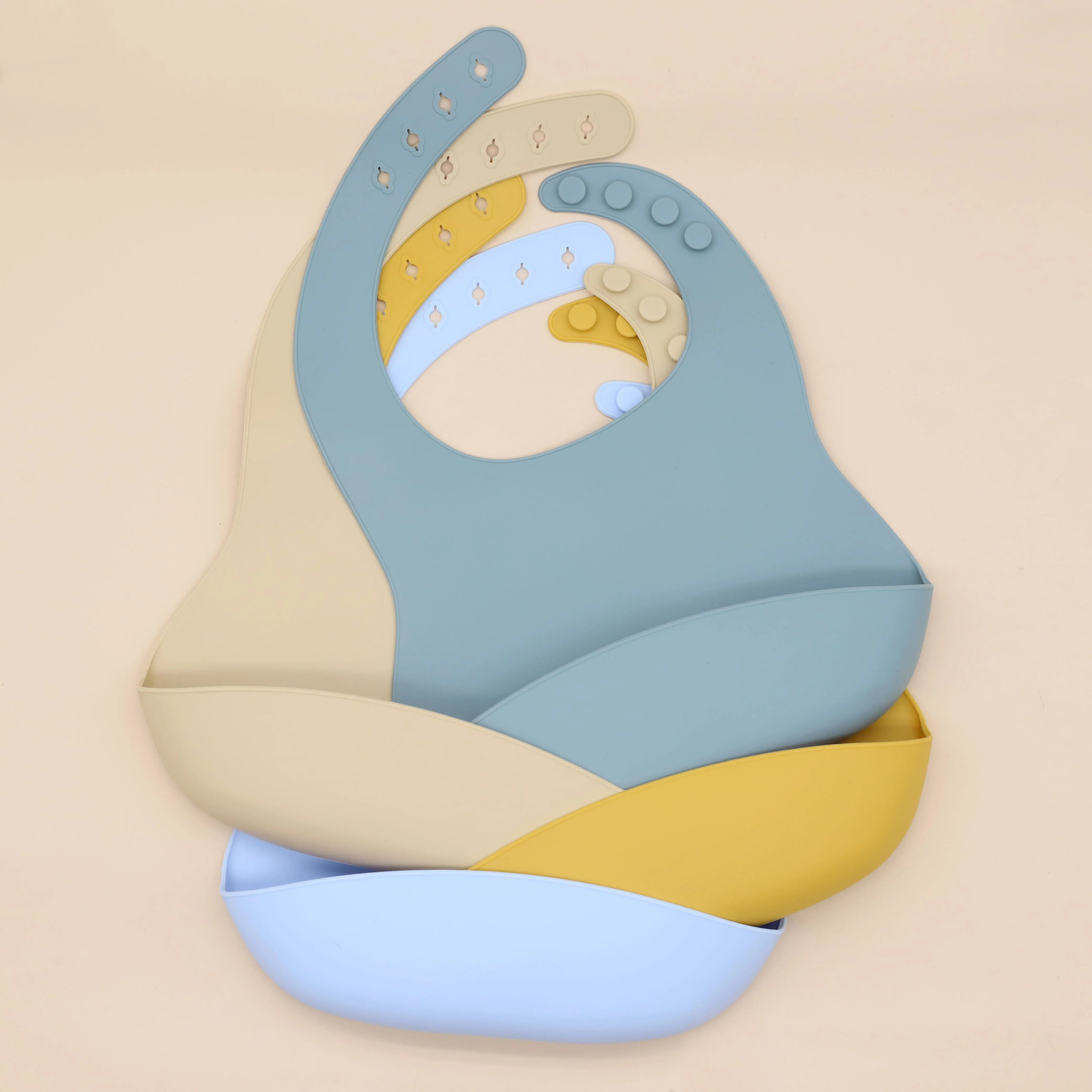 Custom christmas speckled floral waterproof wholesale blank infant drool silicone dinnerware feeding bib for babies