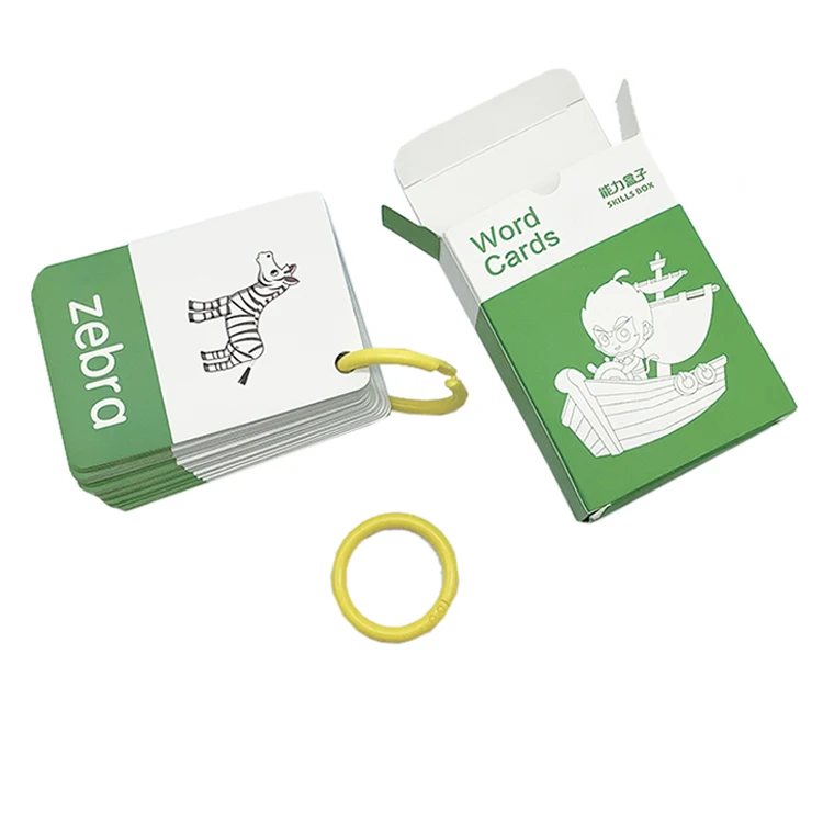 Wholesale English Memory Flash cards Emotional Intelligence Flashcards Custom Printing Learning Paper cards For Kids