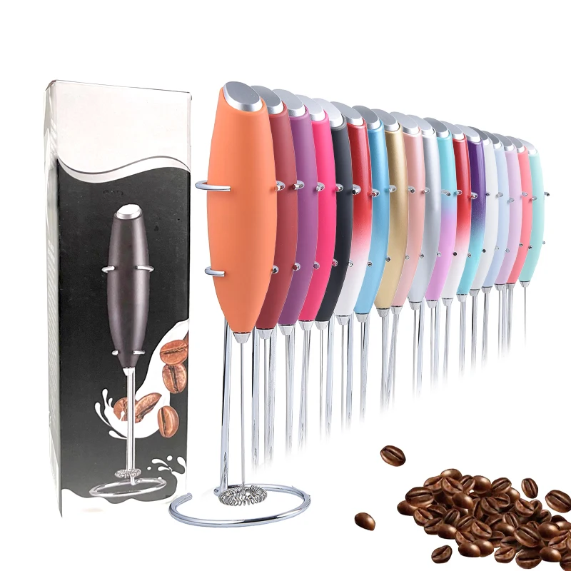 Upgraded Kitchen Accessories Mini Foamer Coffee Mixer Electric Hand Milk Frother For Lattes Cappuccino Frappe Matcha