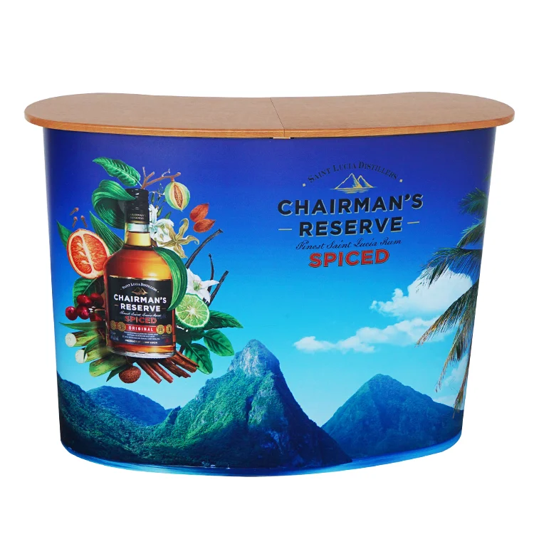 Full colour print portable promotional desk podium counter pop up