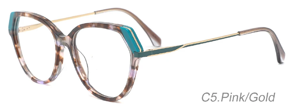 Wholesale eyeglass frames handmade women luxury lamination acetate eyewear glasses