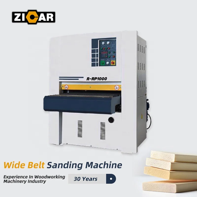ZICAR wood belt brush sander rollers planer and sander machine for door curve polish brush sander