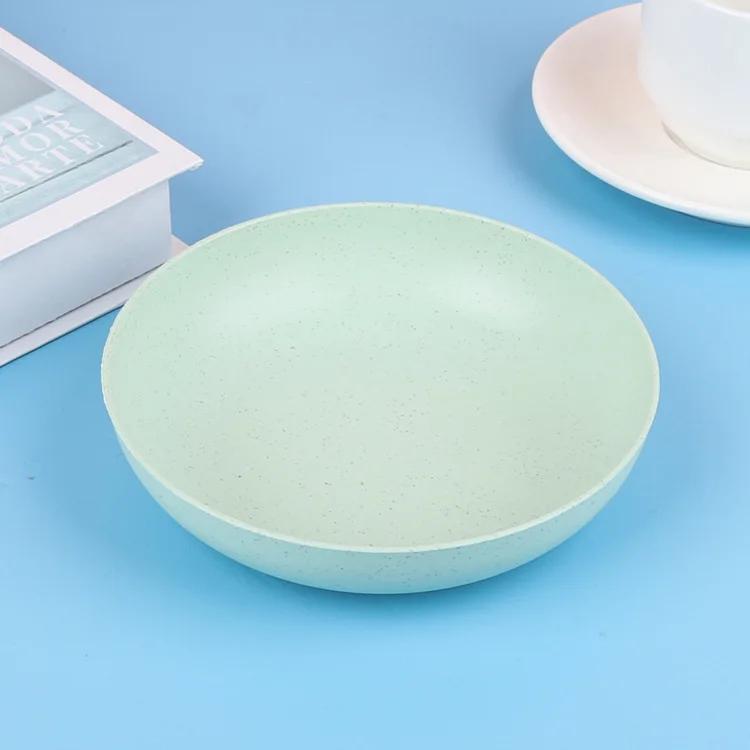 Wheat Straw Deepening Dish Fruit Snack Noodles Food Plastic Dish 14.5cm dessert wheat straw plate set