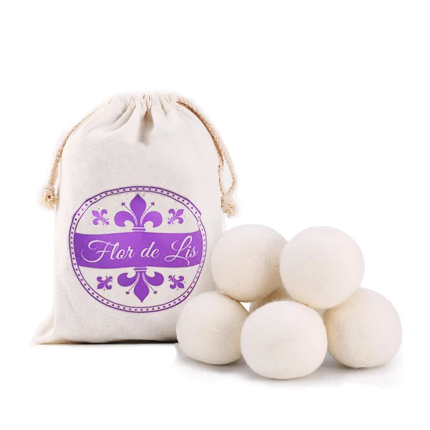 Reusable Natural Fabric Softener New Zealand Wool Dryer Balls Organic for Laundry Dryer Sheets Alternative Speed Up Dry Time