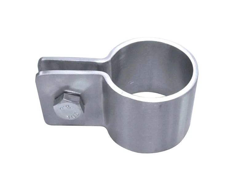 oem metal clamping brackets customized brushed stainless steel pipe / tube clamp bracket