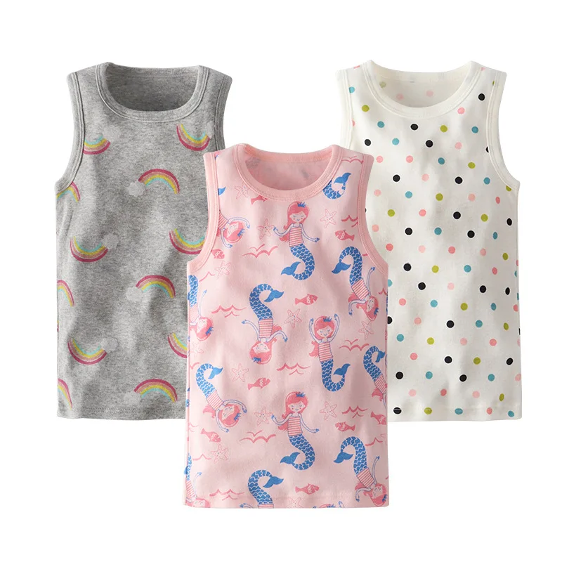 
Custom Printed Logo Children Used Comfortable Clothes Body Fit Tank Tops 