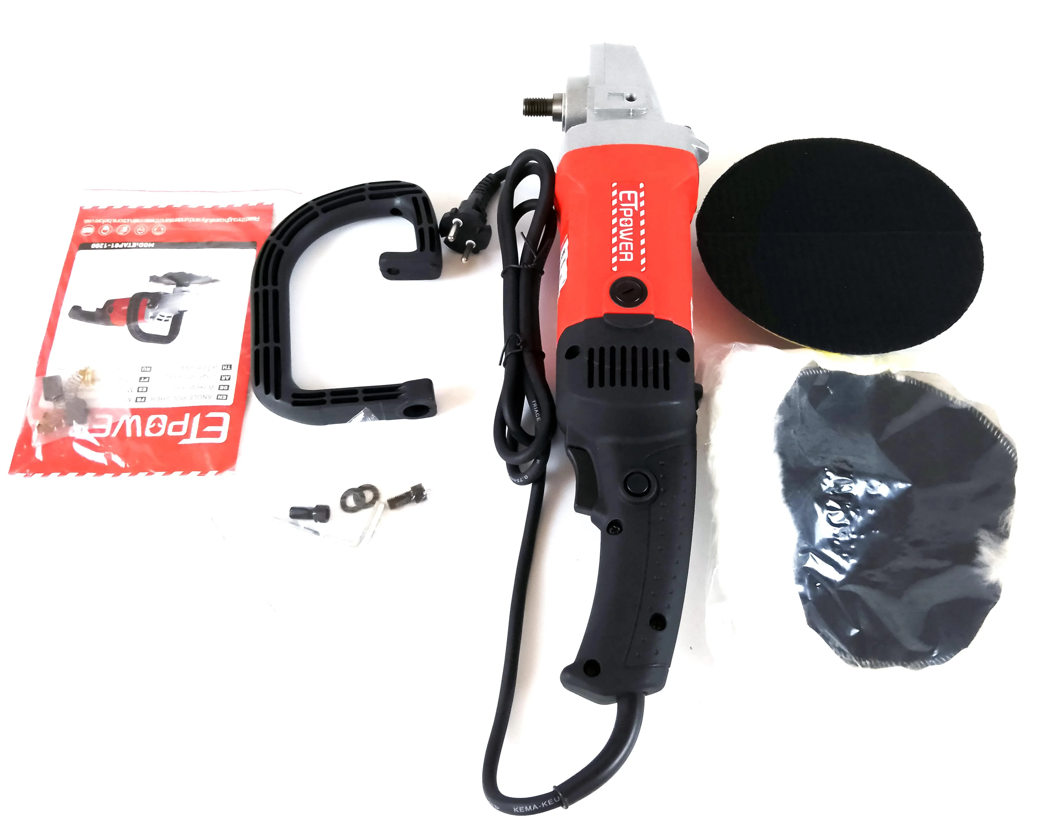 Rotary Car Buffer Polisher Waxer, 1200W  Variable Speed 600-3000RPM, Detachable Handle Perfect for Boat,Car Polishing and Waxing