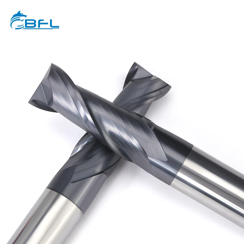 BF 2 Flute Flat  helic end mill mcd face milling cutter  tools for woodworking