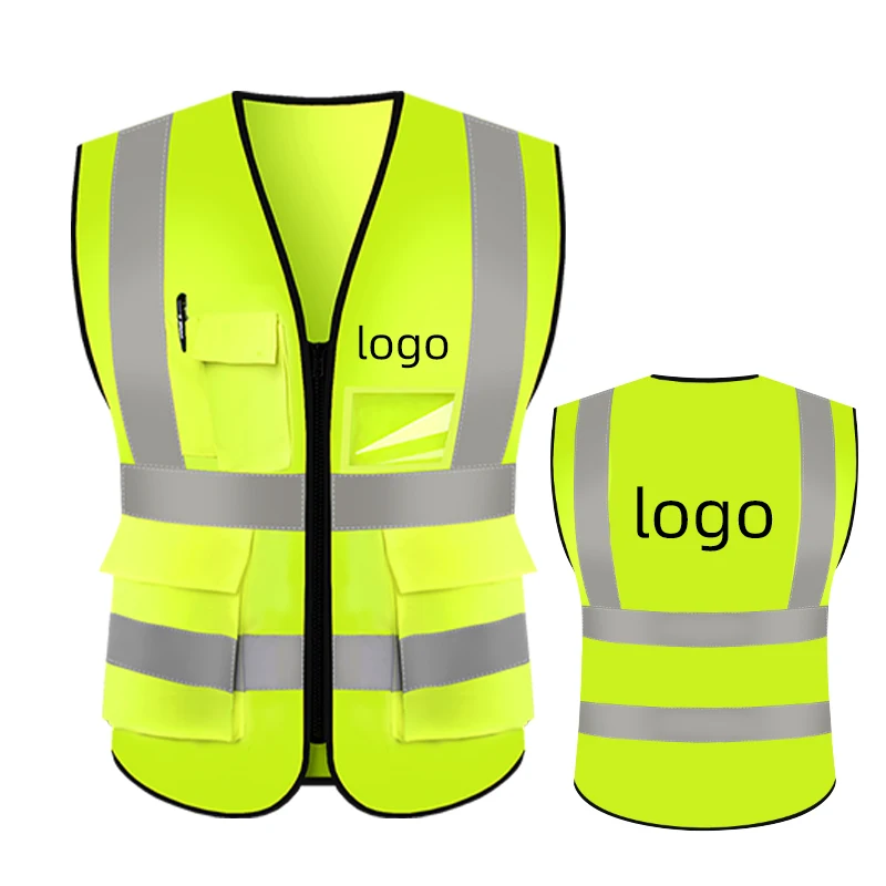 Wholesale Industrial Safety High Visible Vest Workwear Traffic Construction Engineer with CE EN 20471 Motorcycle Reflective Vest