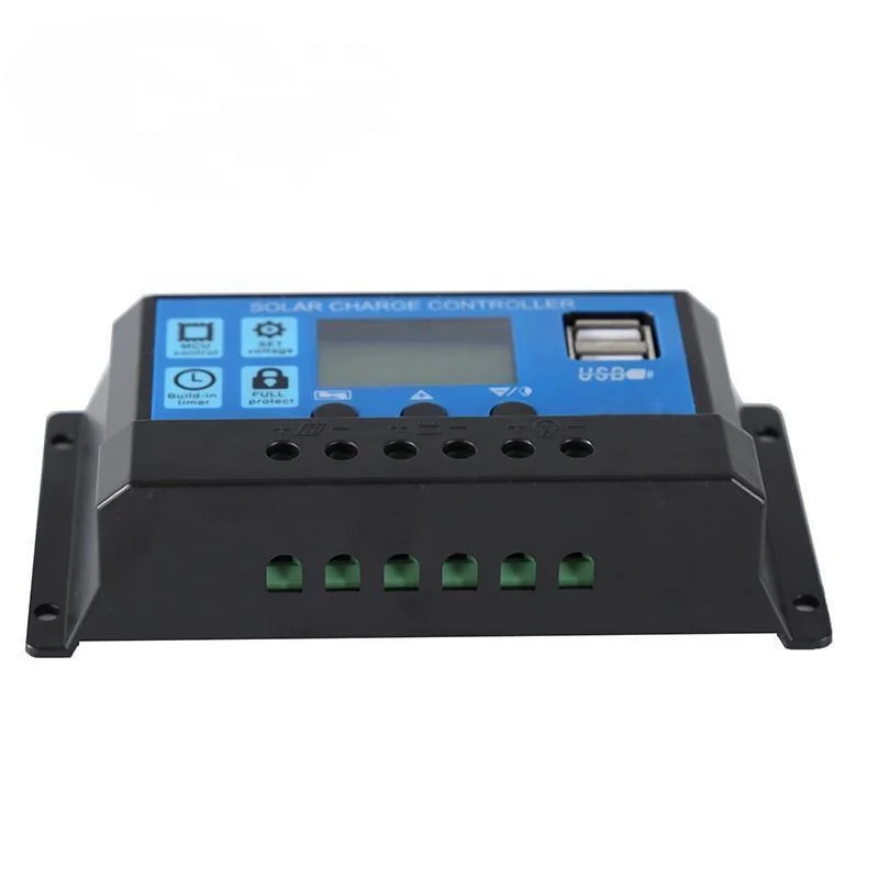MPPT Solar Charge Controller 10a 20a 30a 12V/24V PWM Auto Parameter Adjustable LCD Display Solar Controller