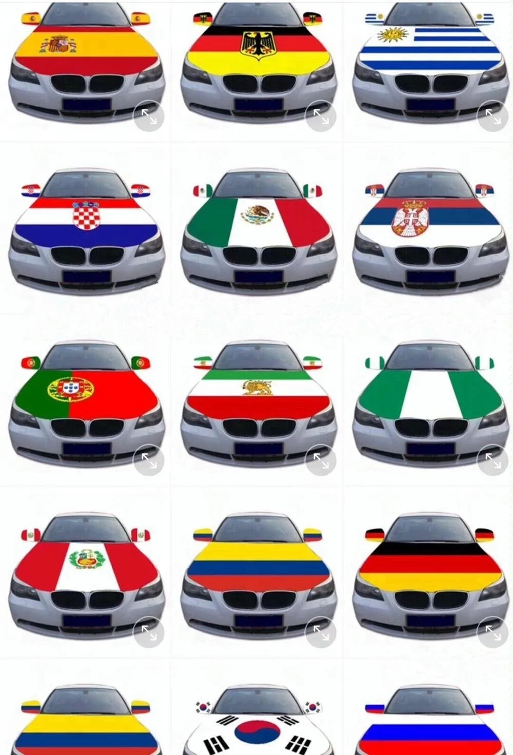 Kingdom of Saudi Arabia Flag Car Hood Cover polyester Engine Flag Elastic Fabrics Car Bonnet Banner