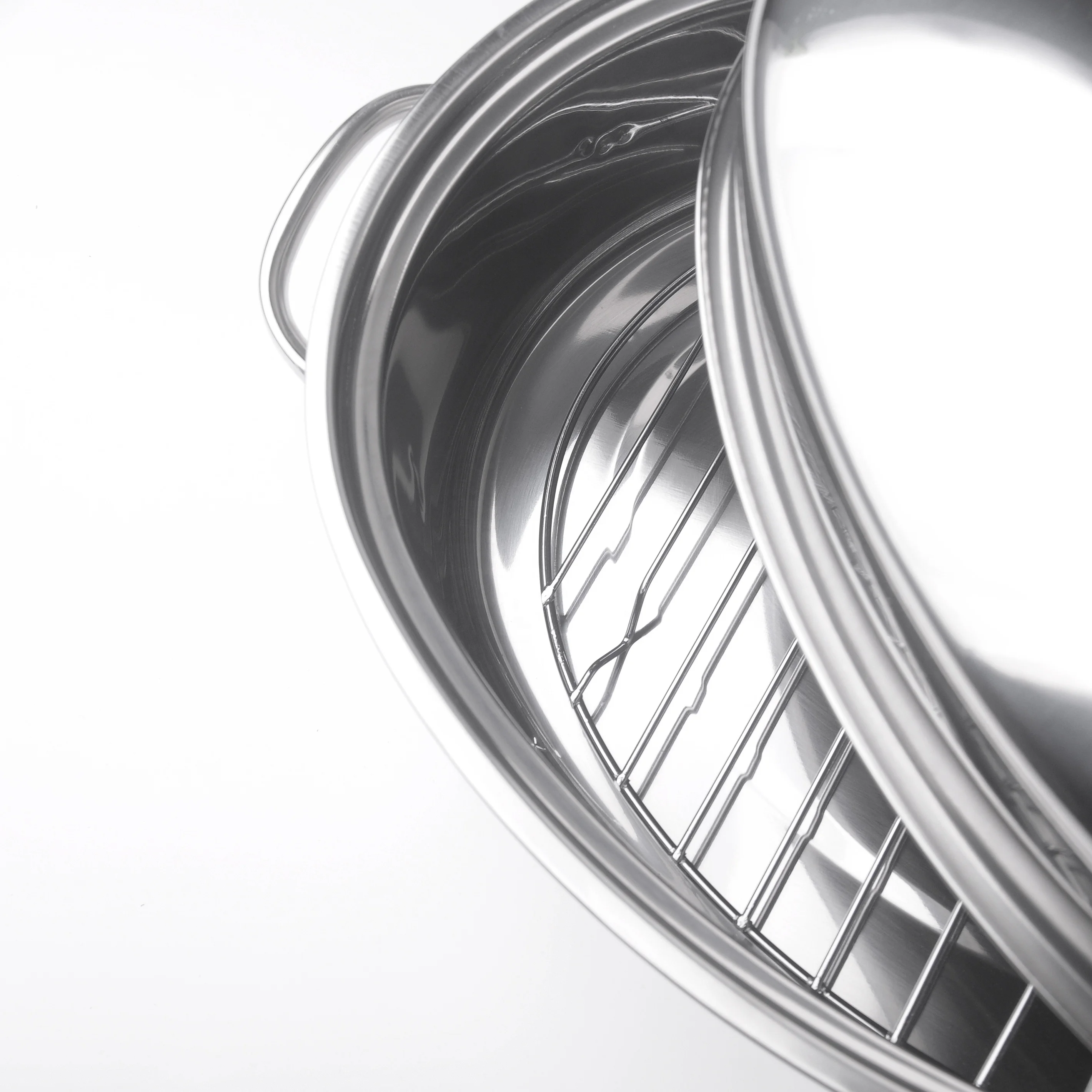 Chinese factory stainless steel cooking pot Sichuan casserole hot pot with cover