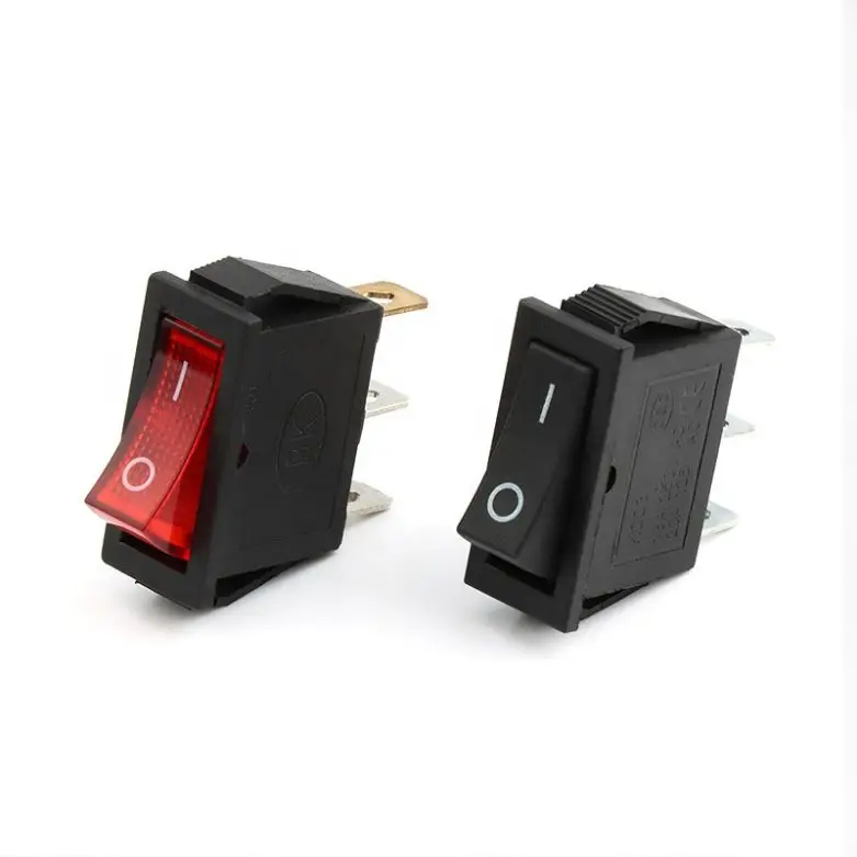 Rocker Switches KCD3-101 KCD3 15A 250V 20A 125VAC 3 Pins Green Led Rocker Switches