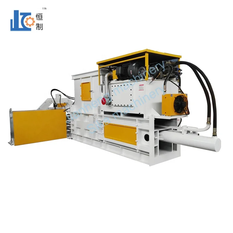 Automatic horizontal waste paper cardboard plastic compress machine baler machine