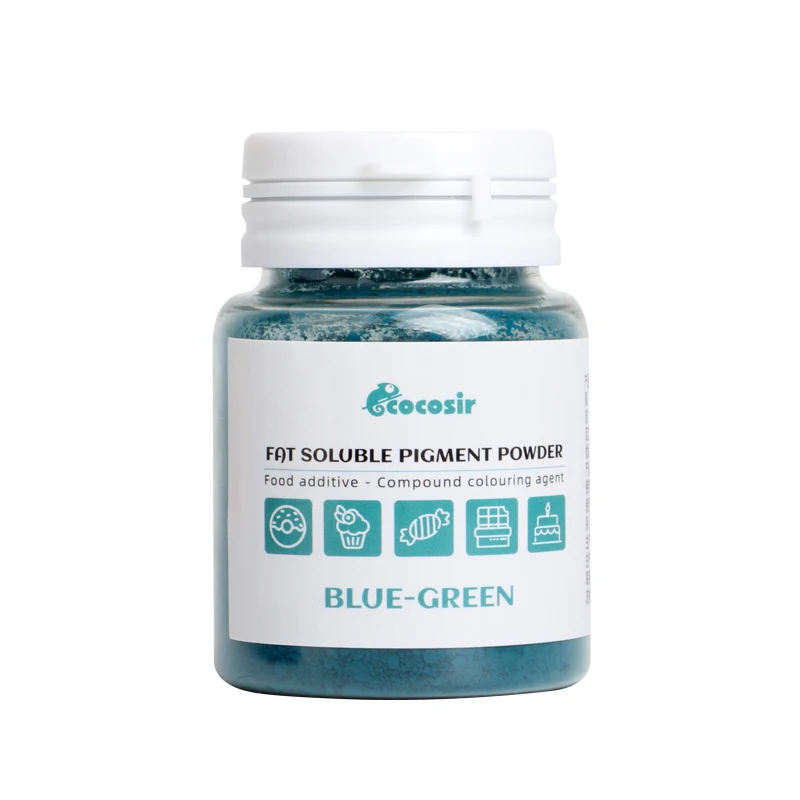 Cocosir Safe for Consumption Blue-Green Oil Soluble Pigment Powder Pastry Mousse Sand Blown Fondant Cream Lipstick Macaron