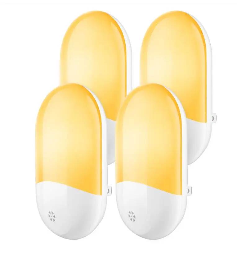 new design US EU Plug-in dusk to dawn sensor night lamp bedside lamp bedroom induction lamp LED energy-saving night light