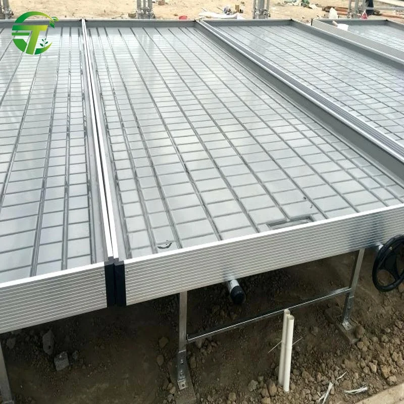 ebb tray with the flow ec and ph growing tables