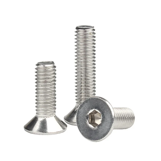 M0.6 M1 M1.6 M2 M3 M4 M6 M8 M10 M12 Stainless Steel DIN7991 Countersunk Head socket head Allen Screw Bolt