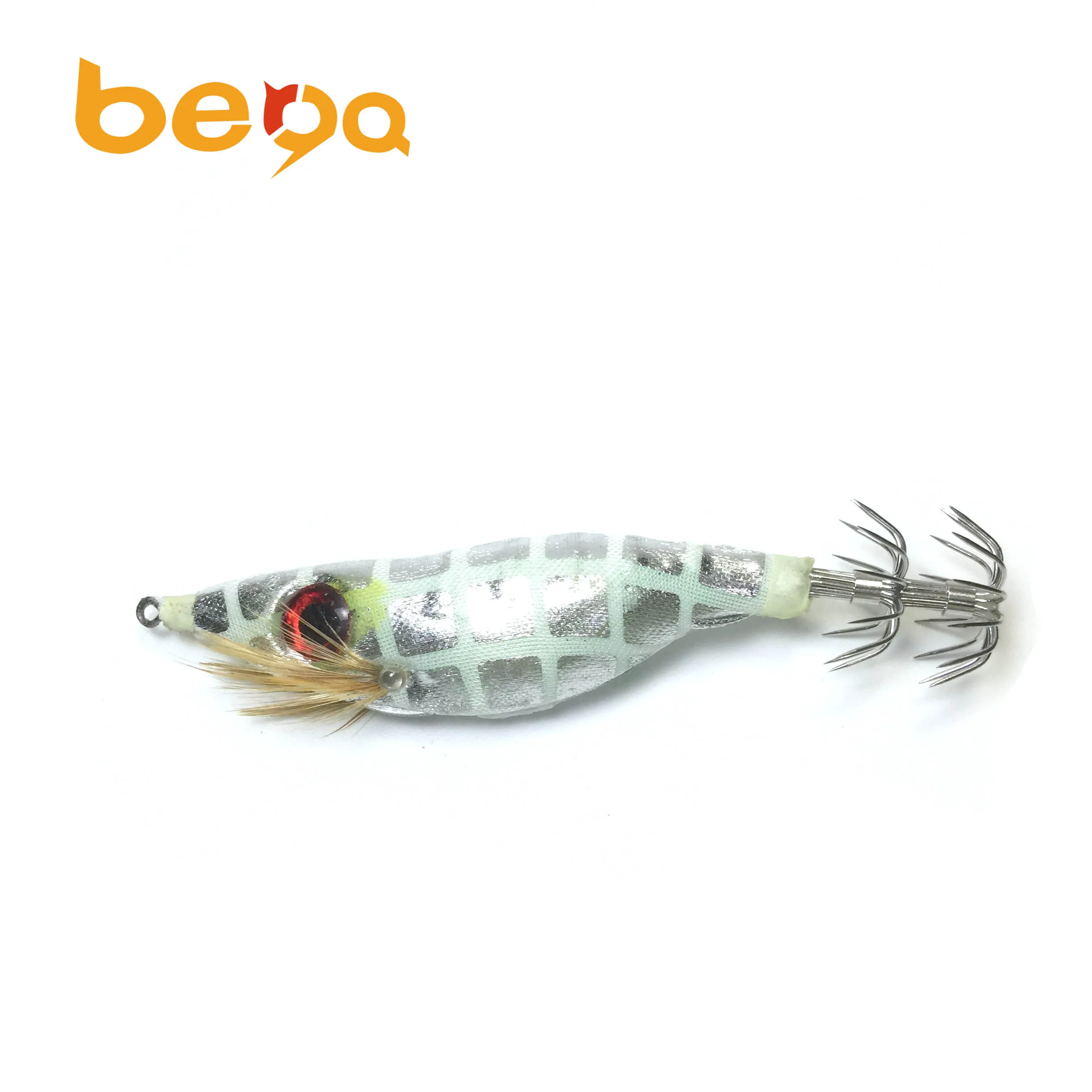 Octopus Cuttlefish Japanese squid jig fishing lure LED Luminous Squid Jig Luminous Wooden Shrimp Squid Hook Fishing Lure