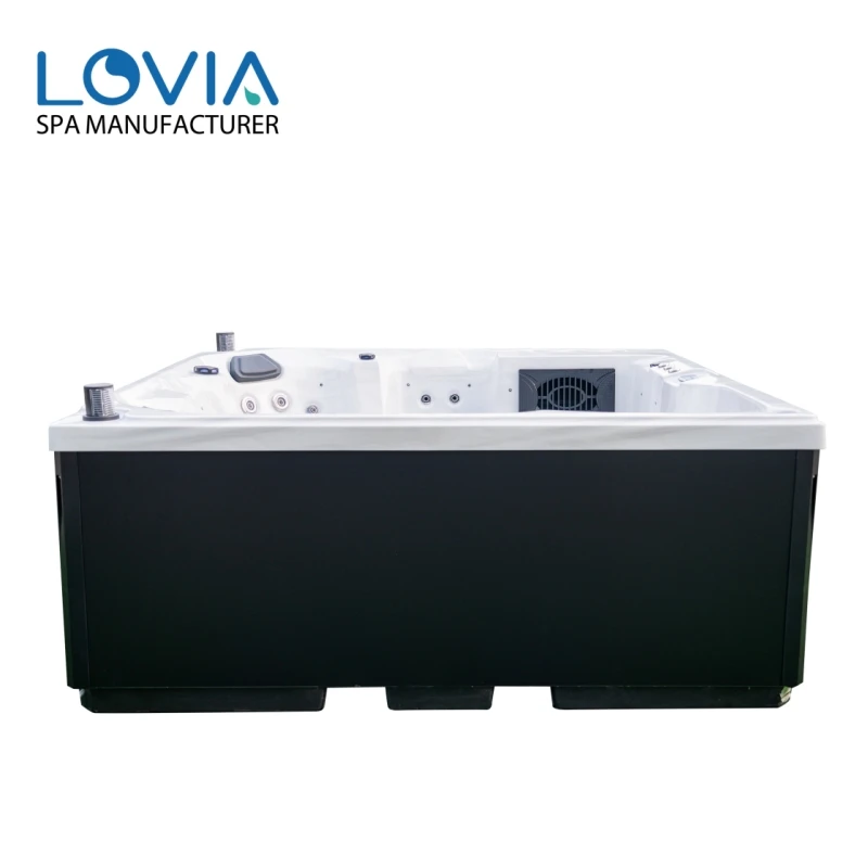 Hot Sale 6-Person Outdoor Spa with 80-Jets Modern Design LED Whirlpool Pool for Bathroom for Leisure & Parties Massage Function