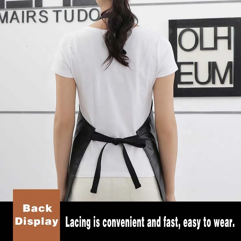 Custom Fashion Waterproof Coffee Bar Barista Full Bib Apron with Webbing Strap