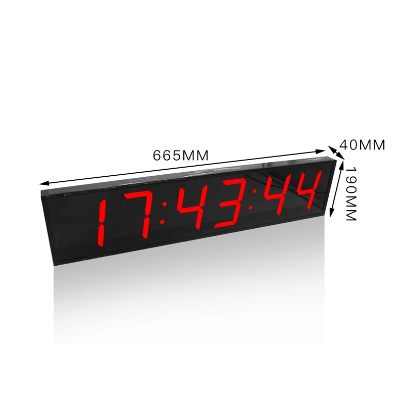 [Jinling Shiyin]4' 6 Digits Rechargeable Digital LED Wall Clock with Remote Control